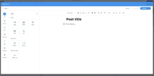 Adding content to a post, images, elements, text, title