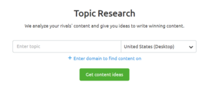 research for topic and create content