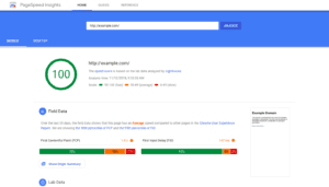 google insights test site speed